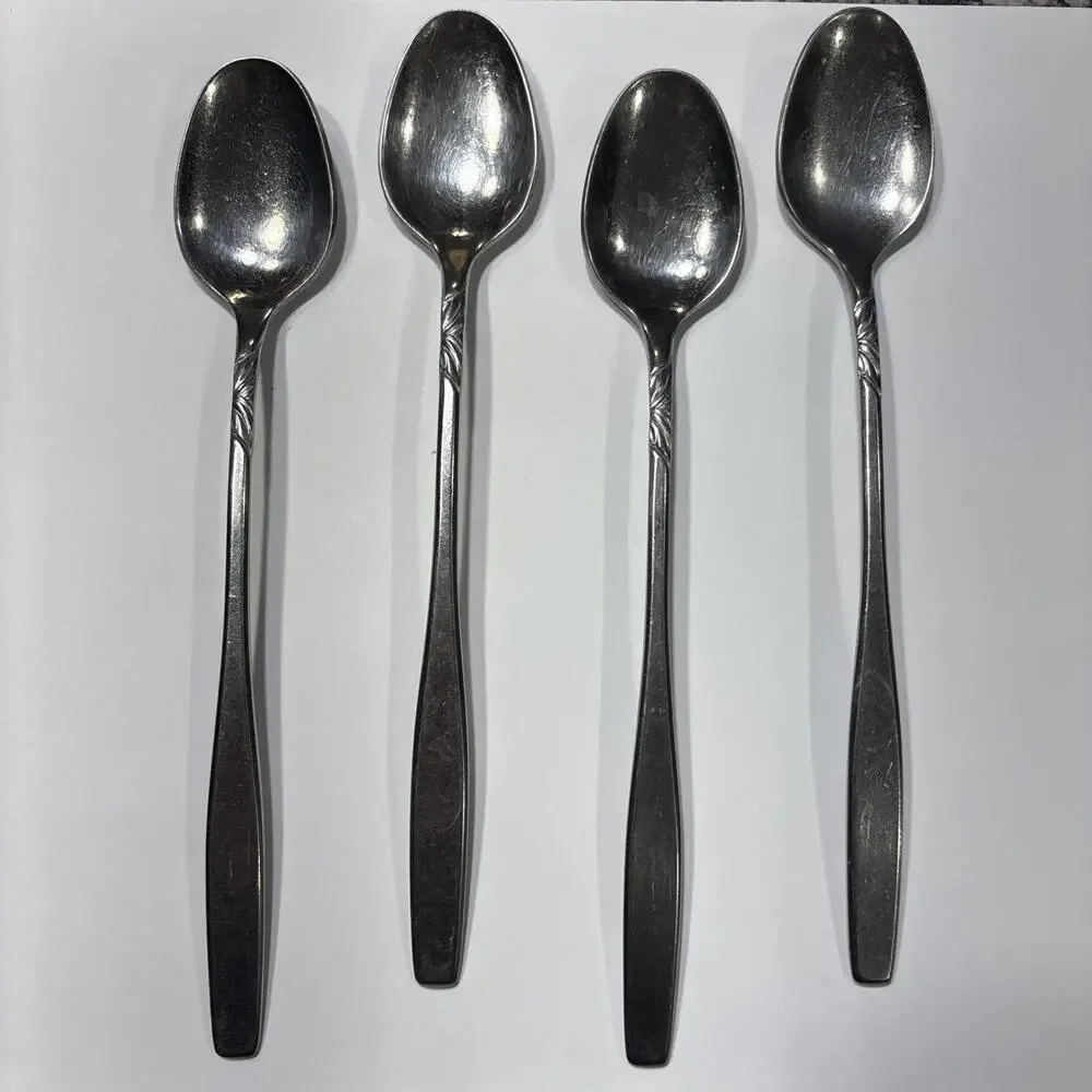 Vintage Supreme Stainless USA Swirl Flatware Lot 19 Forks Spoons Knives Oneida
